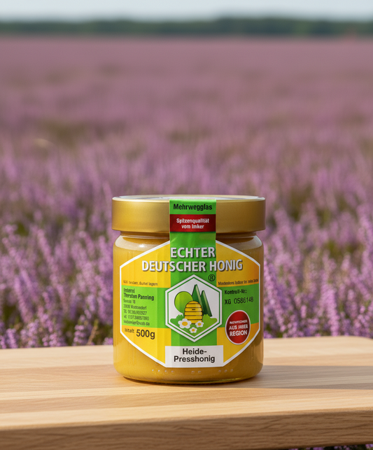 Echter Heide-Presshonig von Imkerei Panning - naturbelassen und handwerklich