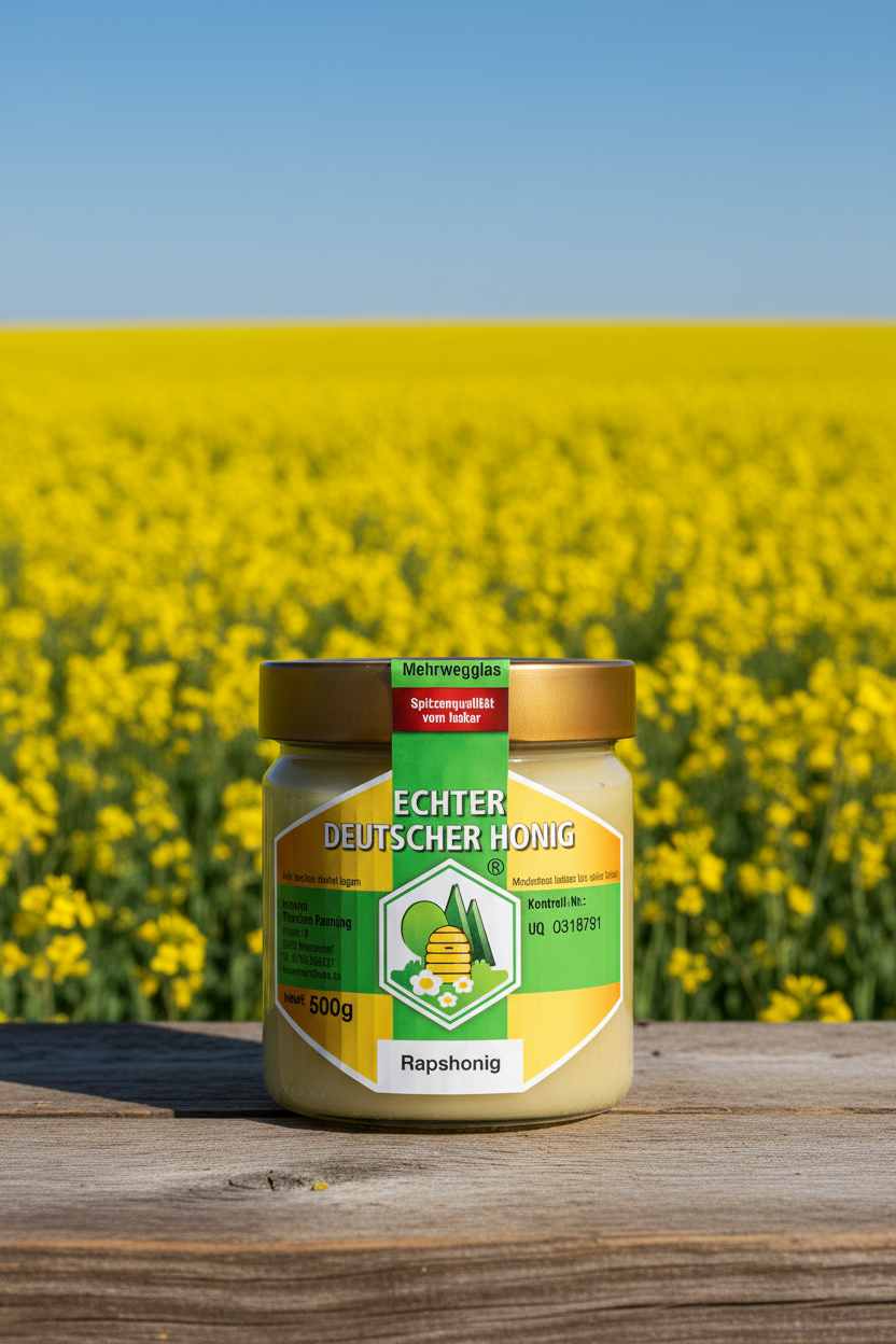 Cremiger Rapshonig von Imkerei Panning - streichzart und naturbelassen