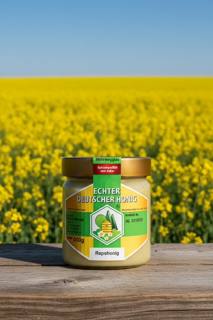 Cremiger Rapshonig von Imkerei Panning - streichzart und naturbelassen