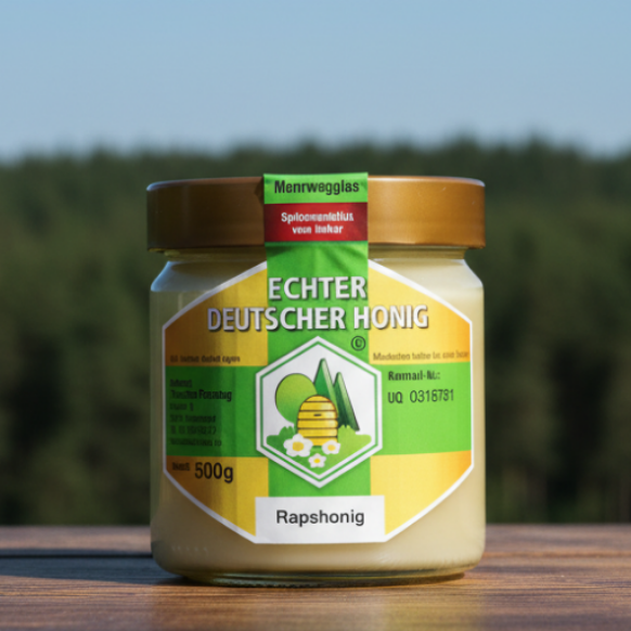 Rapshonig cremig im Glas - milder Cremehonig aus der Lüneburger Heide